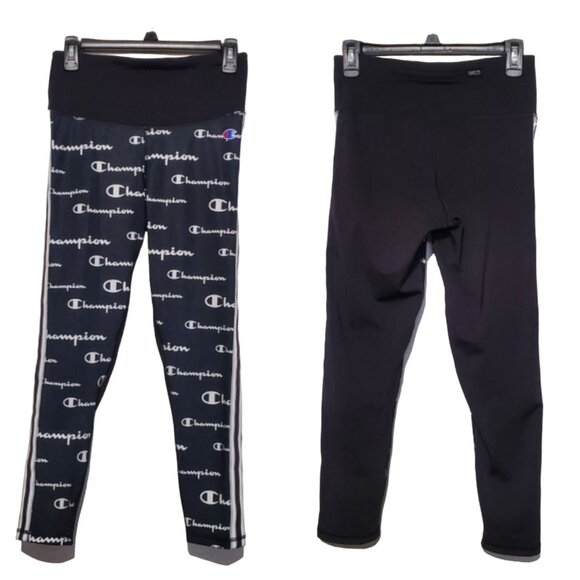 Champion Womens High Rise Logo Print Legging Tights Size Medium - Picture 2 of 9